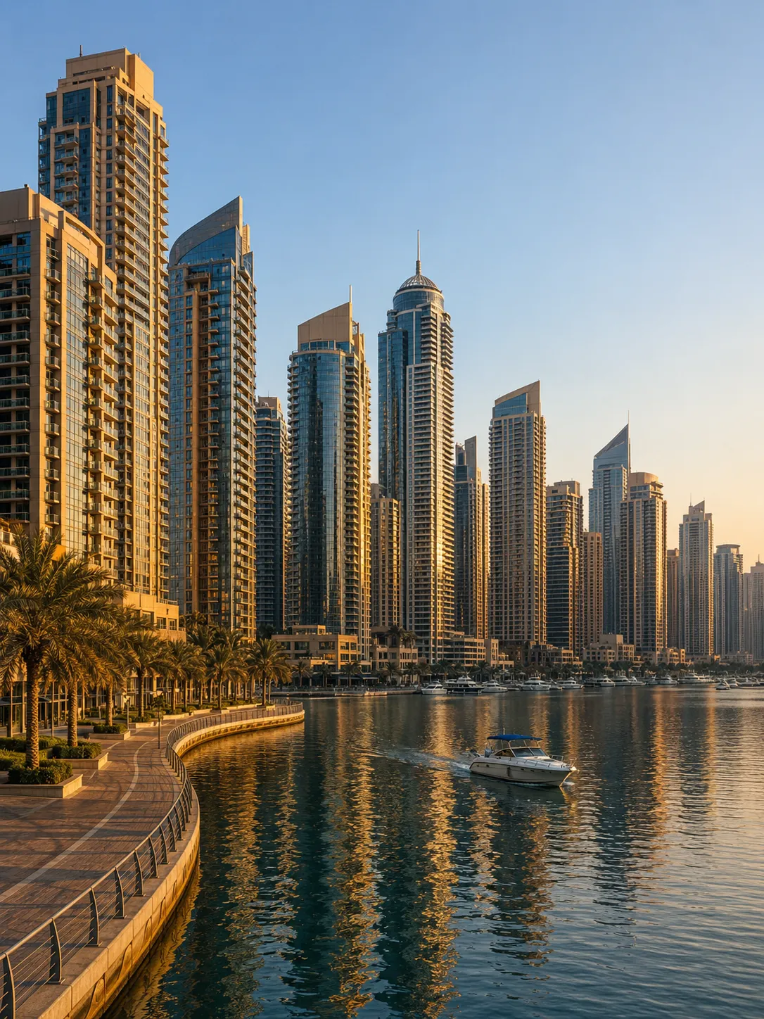 Dubai Marina waterfront and towers